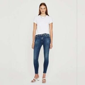 AG Adriano Goldschmied The Farrah Skinny High Rise Jeans Blue Women 28R SPD1379